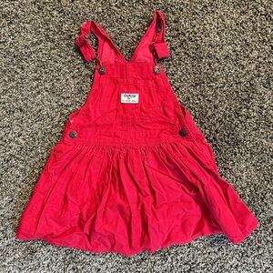 OshKosh B'gosh Red Kids Overall Dress 4T